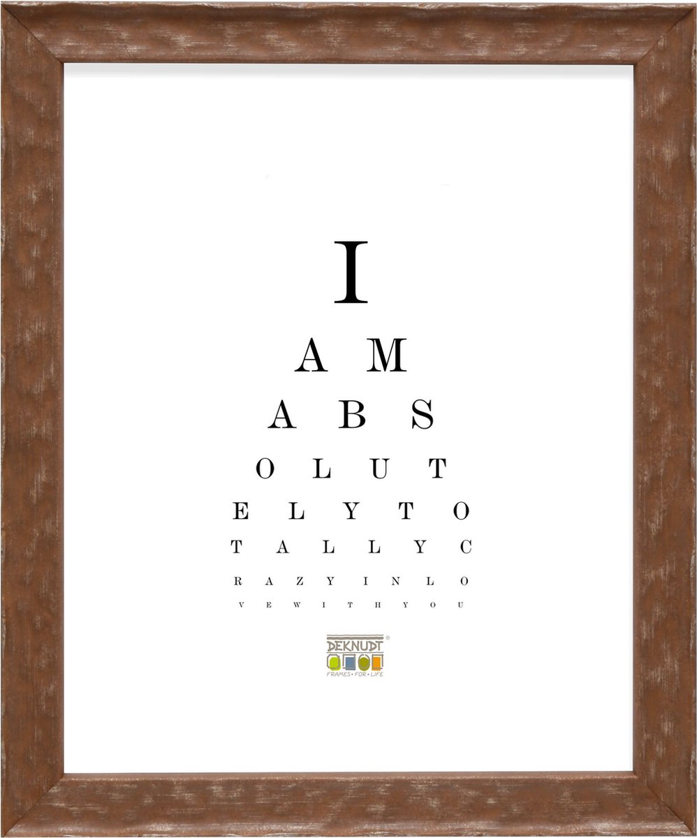 Deknudt Frames fotolijst S46HF3 - bruin - golfstructuur - hout - 40x50