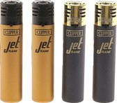 Clipper Jet Flame - Gold and Black - 4 stuks
