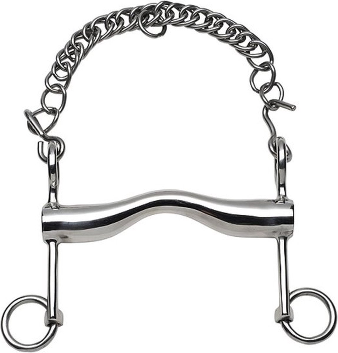 Feelings dressuurstang RVS lage tongboog - 12,5cm - 23mm mondstuk