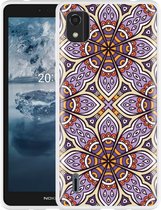 Nokia C2 2nd Edition Hoesje Paarse Mandala - Designed by Cazy
