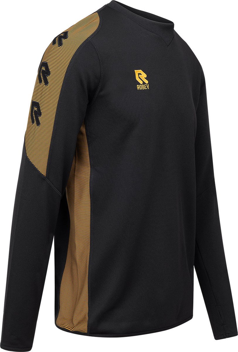 Robey Performance Sweater Heren - Zwart / Goud | Maat: S