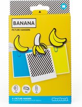 Mustard - Fun Decoratie Fotoclips Banana Set van 6 Stuks - Kunststof - Geel