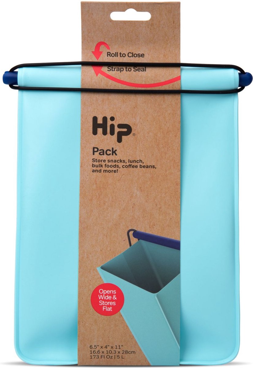 HIP Pack Groot - Herbruikbare Lunchzak - Siliconen/Polypropyleen - Blauw