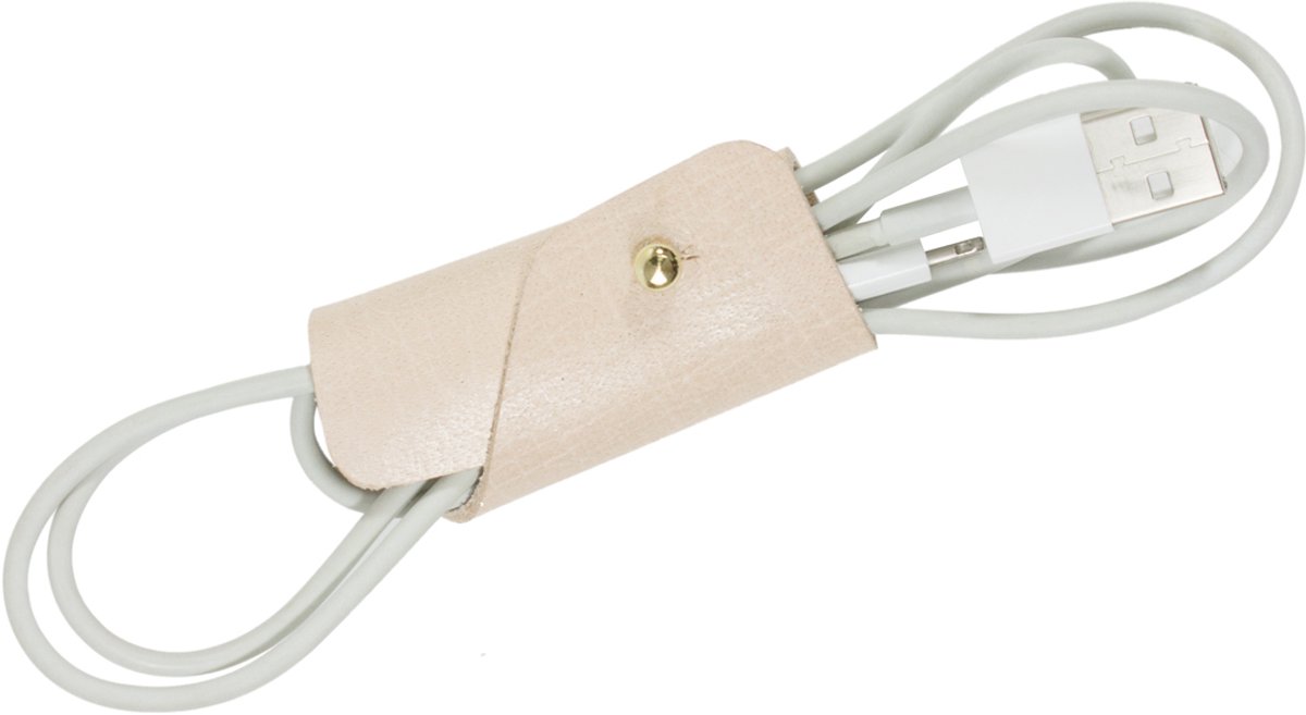 TAK Design Dai Kabelhouder - Leer - 2,5 x 5,5 x 2,7 cm