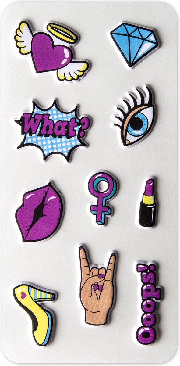 3D Stickers Meisjes - Set van 10 - Celly