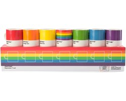 Pride Espressokopjes - Espresso-set - 120ml - Multicolor - Pantone - 7 stuks - orldpride & Eurogames