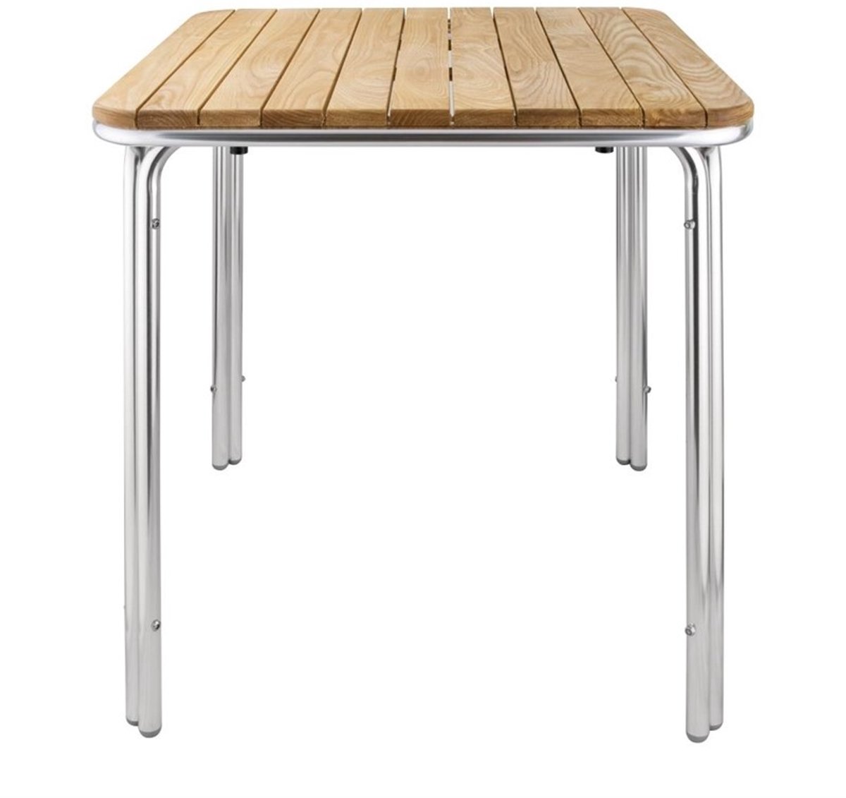 Bolero vierkante essen en aluminium tafel 70cm