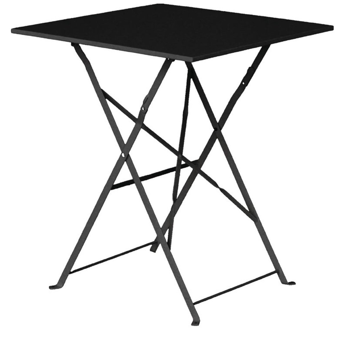 Bolero vierkante opklapbare stalen tafel zwart 60cm