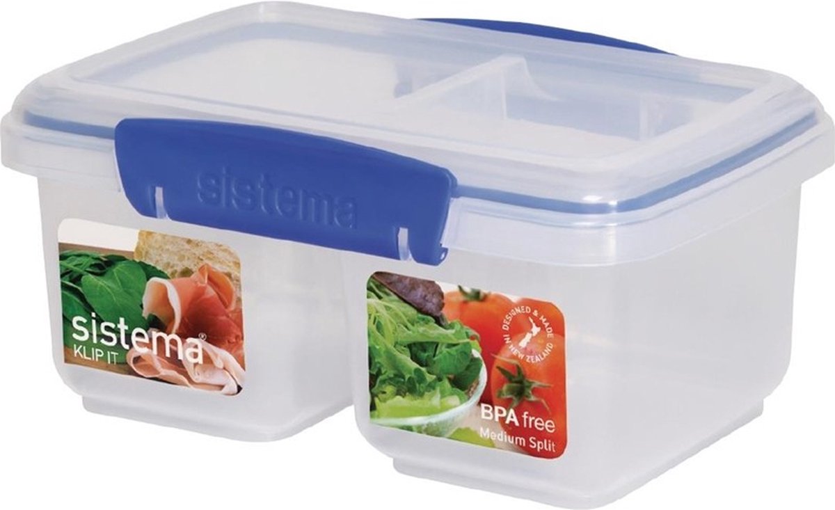 Sistema Klip it Vershouddoos - 'Split' Lunchbox - Met Verdeling - 850ml