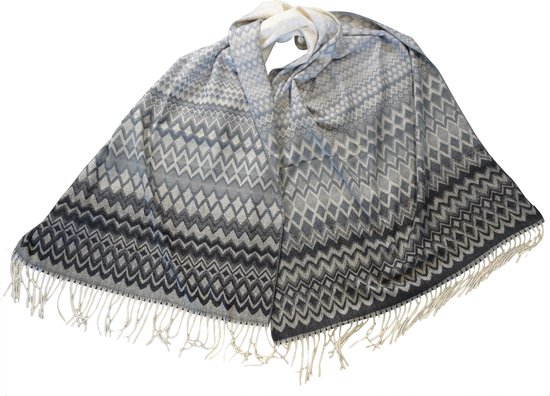 Jessidress® Lange Warme Sjaal Luxe Sjaals Elegante Dames Wintersjaal Omslagdoek 190 x 70 cm - Grijs
