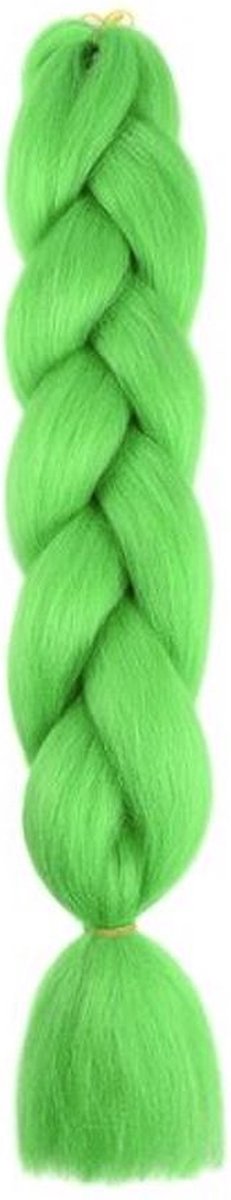 licht - groen haar - vlecht - nephaar - invlechten - 60 cm groen invlecht hair - braid