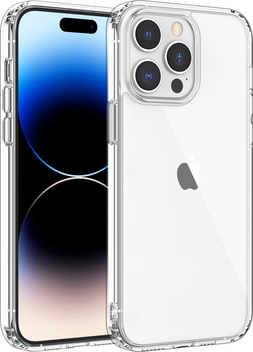iPhone 14 Pro Hoesje Transparant - iPhone 14 Pro Hoesje Case Backcover Doorzichtig