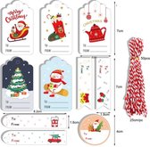 50 stuks kerst cadeau labels - naam labels
