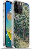 Geschikt voorApple Iphone 14 Pro Max hoesje - Seringenstruik - Vincent van Gogh - Siliconen Telefoonhoesje