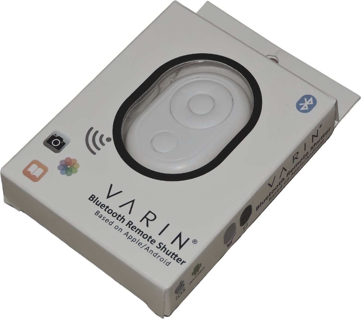 Varin® Bluetooth Remote Shutter - Parelmoer Wit - Afstandsbediening voor Smartphone en Tablet - iOS - Android - Tiktok - YouTube - Cadeau