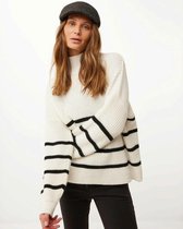 Turle Neck Gebreide Sweater Dames - Off White - Maat M