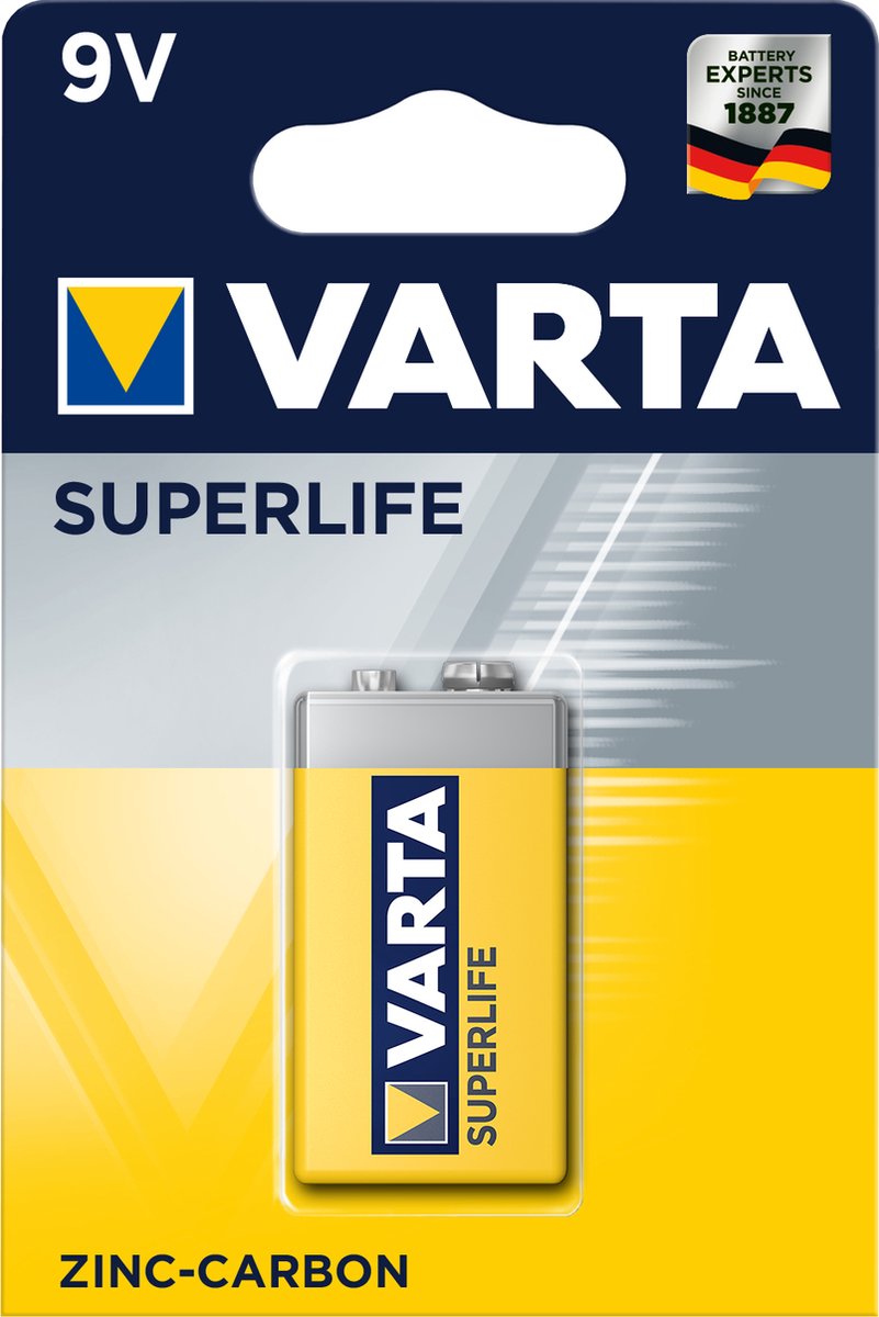 Varta 6F22 (9V) Superlife Batterijen - 10 stuks