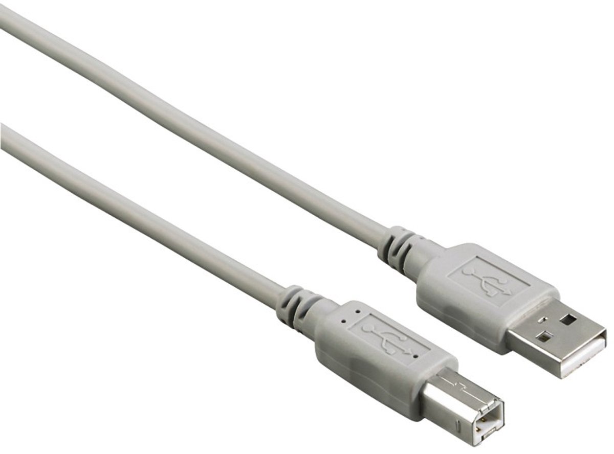 Hama 00200902 USB-kabel USB 2.0 5 m USB A USB B 0,48 Gbit/s Grijs