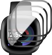 Screenprotector geschikt voor Fitbit Versa 4 / Sense 2 - PET Glasfolie Full Screen Protector - 3 Stuks