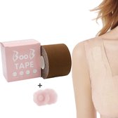 Boob Tape 5 Meter met GRATIS Nipple Covers - Bruin - Gratis Tepel Cover  Fashion Tape - BH Tape - 5 Centimeter Breed - Tepelcover - Boob Lift Tape