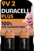 Duracell Plus Alkaline 9V batterijen - 2 stuks