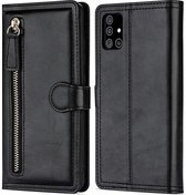 Samsung Galaxy A52 Book case avec fermeture éclair de LuxeBass - Housse à rabat - Magnétique - Porte-cartes 5 - Zwart - Housse de téléphone - Housse de téléphone portable - Housses de téléphone