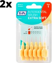 TePe Extra Soft Oranje 0,45mm - 2 x 6 stuks - Voordeelverpakking