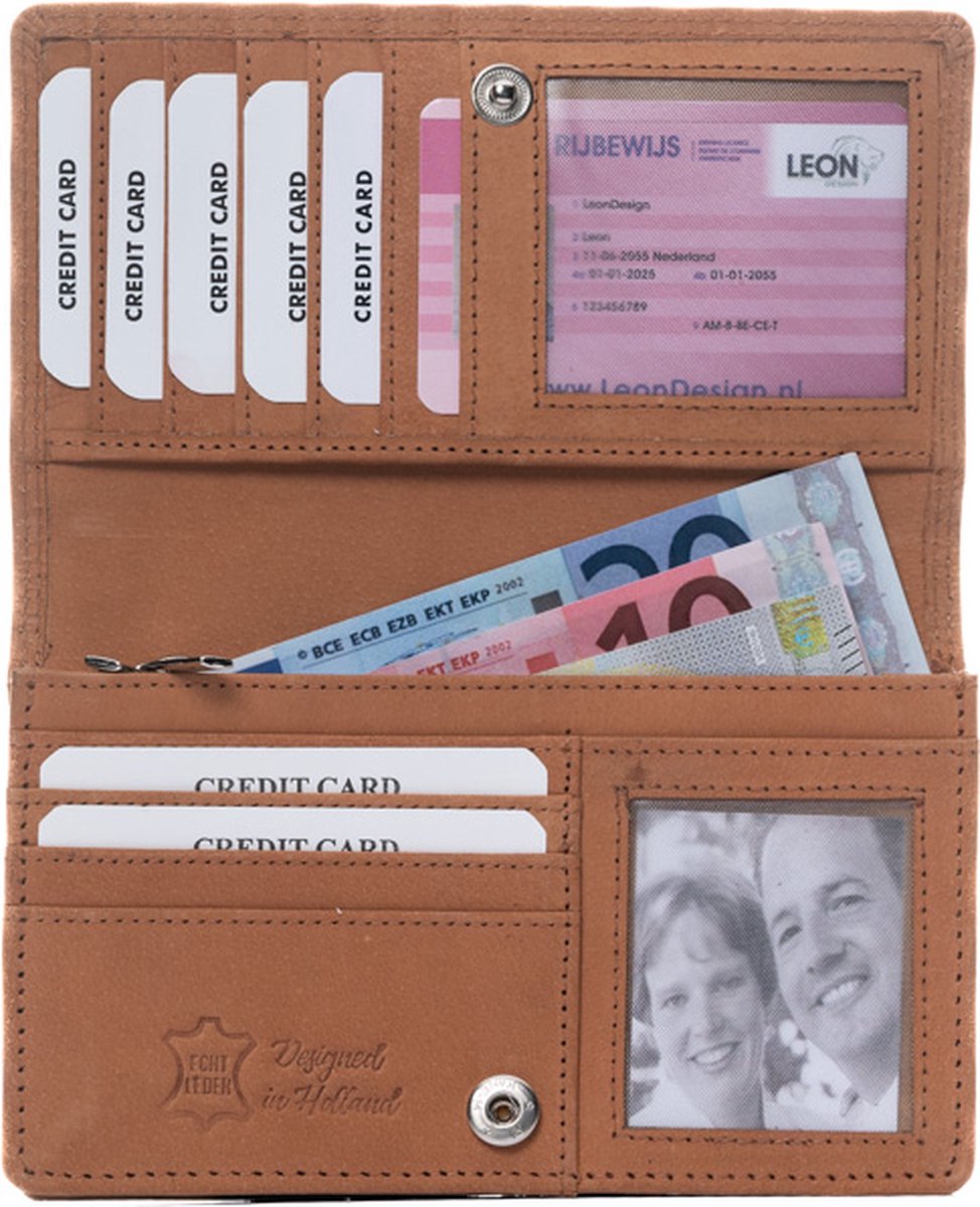 Portemonnee - Portemonnee dames - Portefeuille dames - Beurs - Dames portemonnee - Dames portemonnee leer - Cadeau - Vrouwen cadeautjes - Cadeau voor vrouw - Kado vrouwen - Kado vrouwen verjaardag - Cadeau voor vriendin - Voor haar - Cadeau voor mama