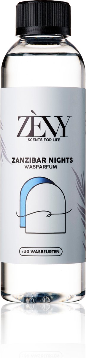 Wasparfum Zanzibar Nights | Zèvy | Goed voor maximaal 100 wasbeurten | Warm zoet & Amber | Vegan | IFRA gecertificeerd | Microplastic vrij | Biologisch afbreekbaar | 100% eau de parfum | Geurboosters