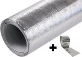 Radiatorfolie 3 mm dik - 50 cm breed - 5 mtr lang + Aluminium tape 5 cm breed en 50 mtr lang - vochtwerend en warmte isolerend - gemakkelijke en snelle bevestiging