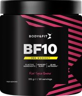 Body & Fit BF10 Pre Workout - Red Spice - Pré-entraînement avec 35 mg d'AstraGin® - 30 portions (315 grammes)