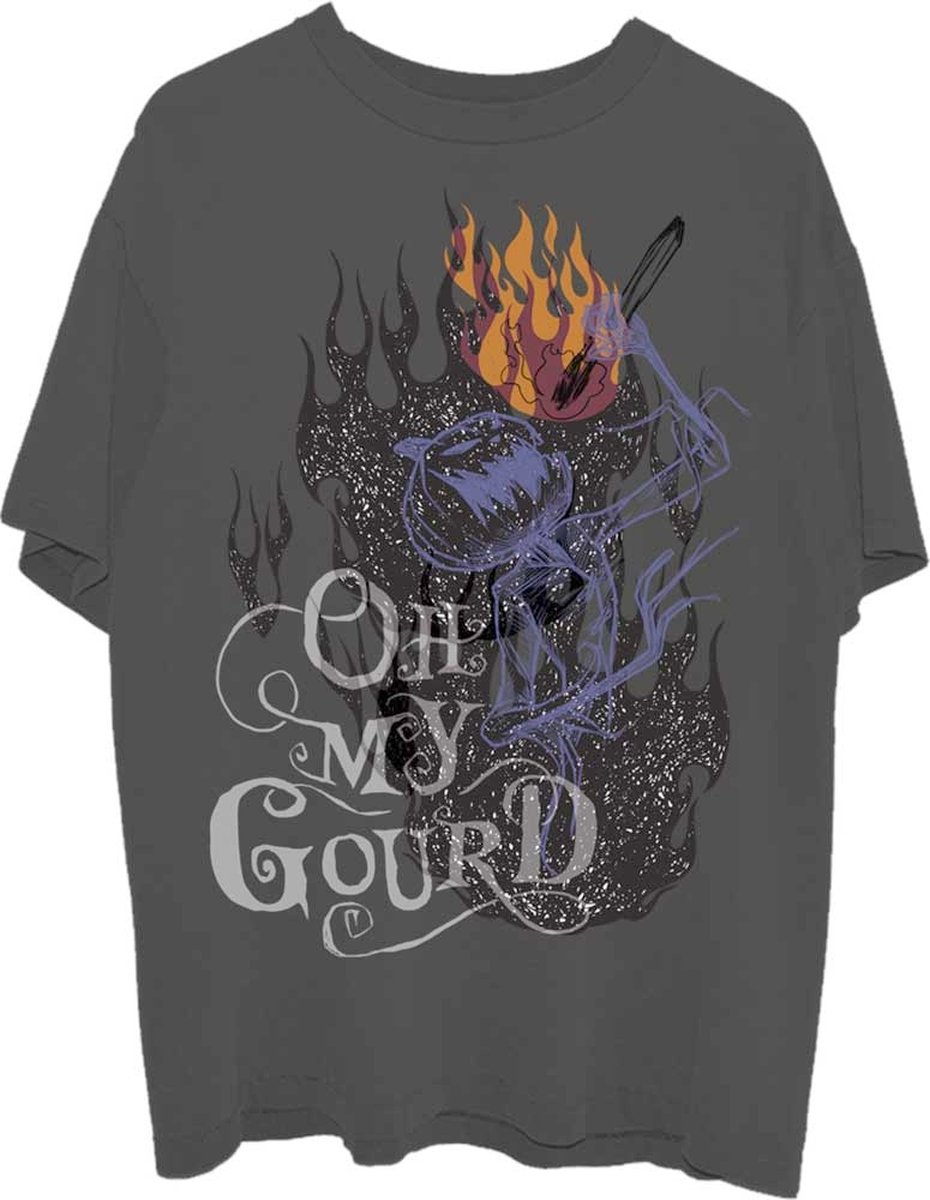 Disney The Nightmare Before Christmas Unisex Tshirt -2XL- Oh My Gourd Grijs
