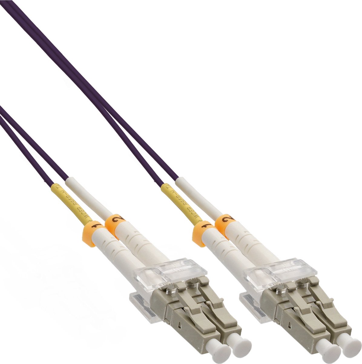 Premium LC Duplex Optical Fiber Patch kabel - Multi Mode OM4 - paars / LSZH - 2 meter