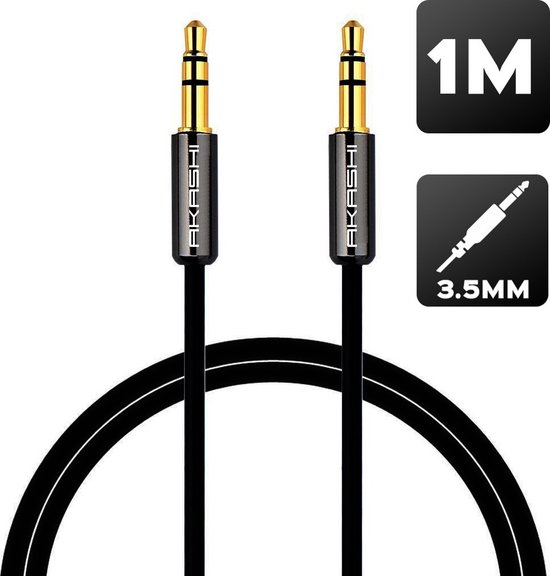 Audio Jack Cable (3.5mm) Akashi ALTJ 35 B 1 m Black bol