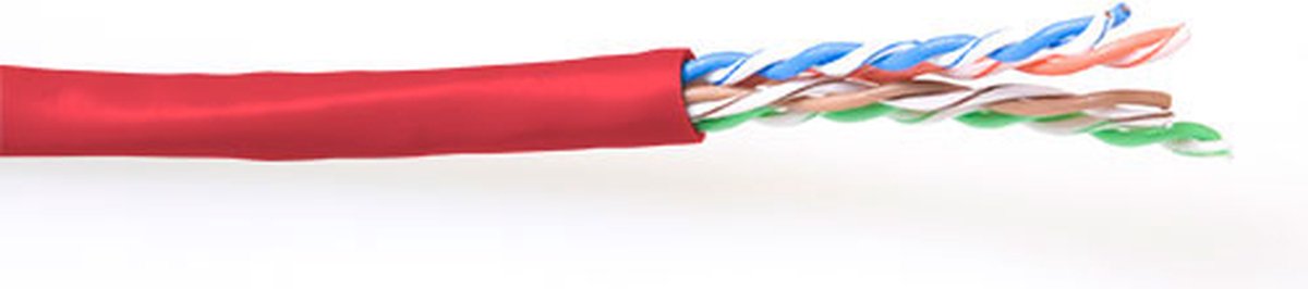 Patchkabel CAT6 UTP soepel rol 100M rood