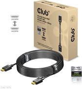CLUB3D CAC-1375, 5 m, HDMI Type A (Standard), HDMI Type A (Standard), 48 Gbit/s, Canal de retour audio (ARC, Audio Return Channel), Noir