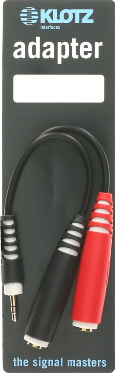 Klotz AYS-3 Y-adapter 3.5mm TRS naar 2x TS 0.2 meter