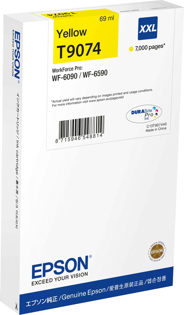 Epson T9074XXL - Inktcartridge / Geel