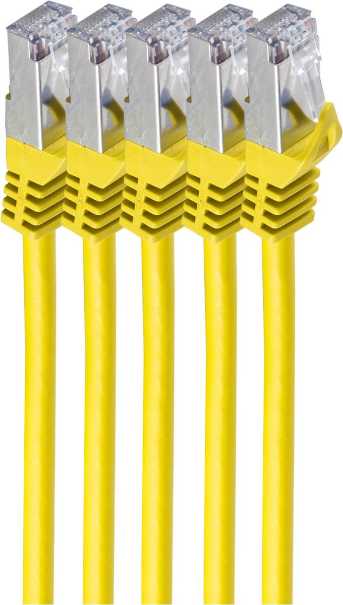 shiverpeaks BS75513-Y-SET5 netwerkkabel Geel 3 m Cat7 S/FTP (S-STP)