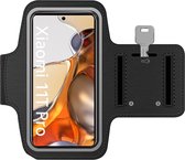 Arara Armband Geschikt voor Xiaomi 11T Pro sportarmband - hardloopband - Sportband hoesje - zwart