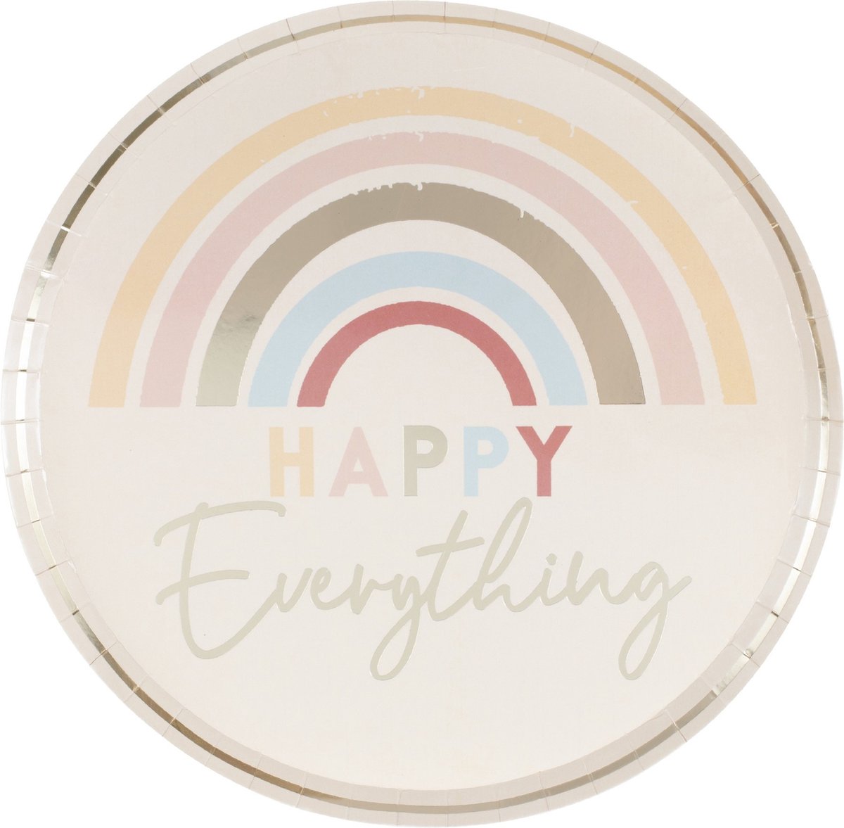 Ginger ray - Regenboog bordje nude - Feestdecoratie - Multicolor - Papier -