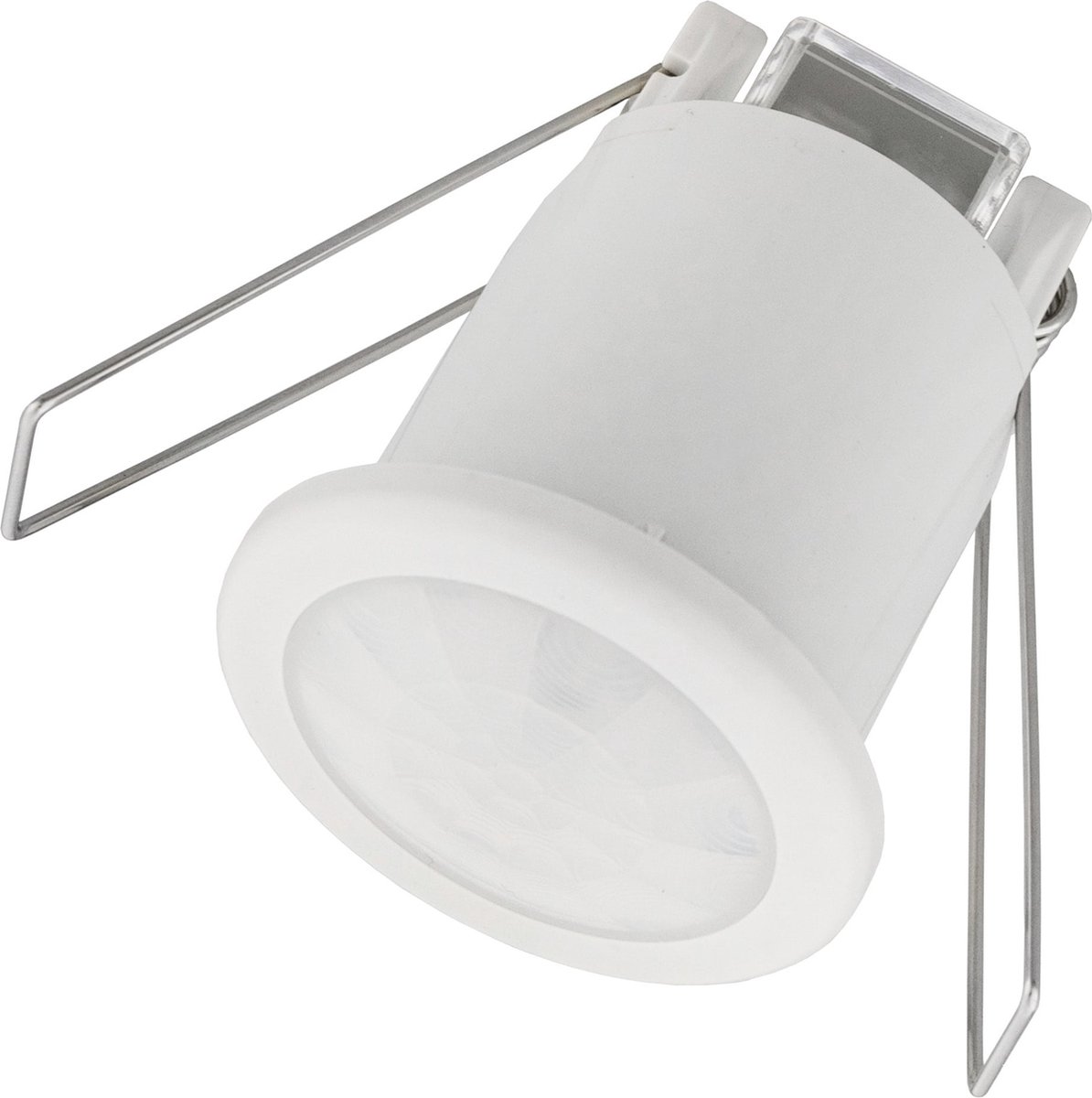 Ledvion Bewegingsmelder Wit, Inbouw melder Met Schemerschakelaar, Plafondmontage, IP20, Lichtregeling 360°, Werkbereik 8m, Ingebouwde Lichtsensor