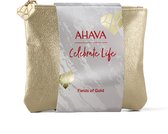 AHAVA Geschenkset FIELDS OF GOLD - Voedt en hydrateert de huid - Bevat dagcreme, handcreme en maskers - VEGAN - Alcohol- en parabenenvrij - Set van 3
