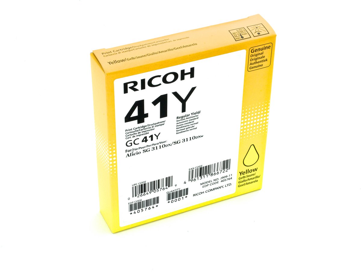 Original Ink Cartridge Ricoh 405764 Yellow