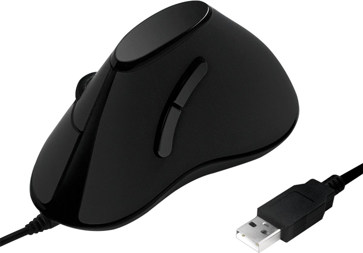 LogiLink ID0158 Muis USB Optisch Ergonomisch Zwart