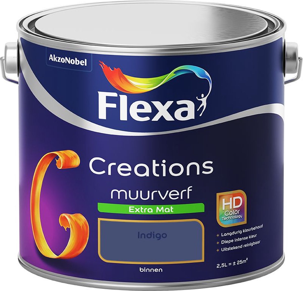 Flexa Creations - Muurverf - Extra Mat - Indigo - KvhJ 2013 - 2.5L