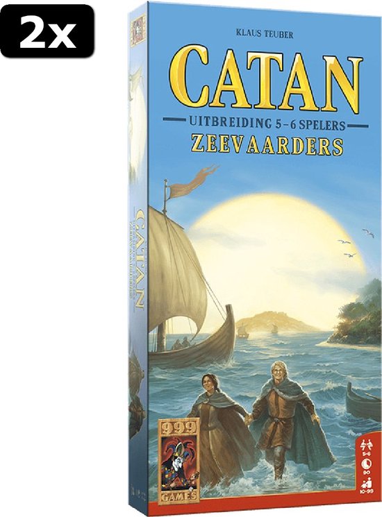Thumbnail van een extra afbeelding van het spel 2x Catan: Uitbreiding De Zeevaarders 5/6 spelers Bordspel