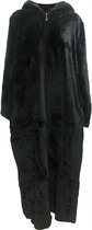 Badjas warme katoenen badjas voor vrouw en man Zwart M (36-38)