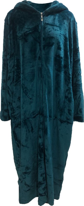 Badjas warme katoenen badjas voor vrouw en man Donkergroen M