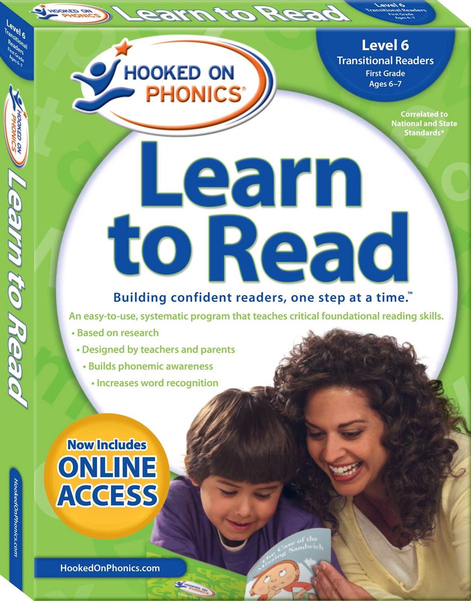 Omslag van Hooked on Phonics Learn to Read Level 6, First Grade Ages 6-7